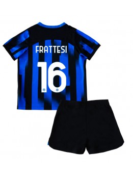 Billige Inter Milan Davide Frattesi #16 Hjemmedraktsett Barn 2023-24 Kortermet (+ Korte bukser)